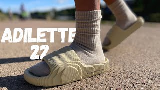 The New YEEZY Slide Adidas Adilette 22 Slide Review amp On Foot [upl. by Franciska]