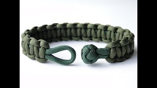 How to Make a quotcleanquot Diamond Knot and Loop Cobra Paracord Survival BraceletHidden Melting Points [upl. by Dnomad]