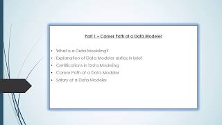 Data Modeling Training [upl. by Eatnad]