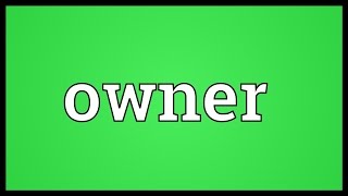 Owner Meaning [upl. by Ocsic321]