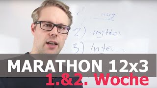 Marathon 12x3 Mein Marathontraining Logbuch Woche 12 [upl. by Mag]