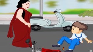 Tintu mon Comedy  Accident  Tintu Mon Non Stop Comedy Animation Story [upl. by Eilyr]