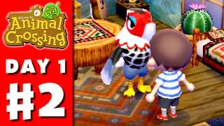 Animal Crossing New Leaf  Part 2  Meeting the Townsfolk Nintendo 3DS Gameplay Walkthrough Day 1 [upl. by Zeb]