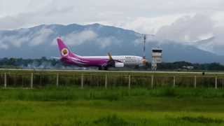 Nok Air DD8714 737800 landing amp Taxi  Chiang Rai Mae Fah Luang [upl. by Hokanson]