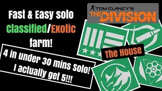 The Division  Fastest solo farm for ClassifiedsExotics [upl. by Halverson]