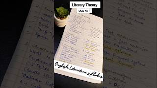 Literary Theory Syllabus Unit9 UGCNET English literature ugcnet englisliterature [upl. by Ivan]