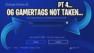 OG GAMERTAGS NOT TAKEN 2019 PART 4  XBOXPLAYSTATION [upl. by Arriek]