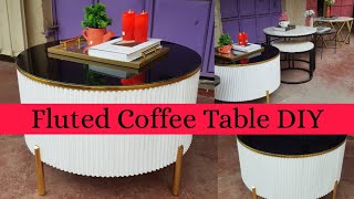 DIY How To Make Modern Fluted Coffee Table [upl. by Assirialc7]