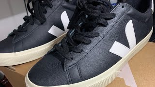 VEJA  sneakers campo black and white  Unboxing [upl. by Oglesby]