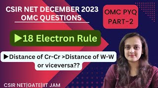 ▶️18 electron ruleorganometallic Compoundsprevious year questionsDistance between CrCr metal [upl. by Netneuq]