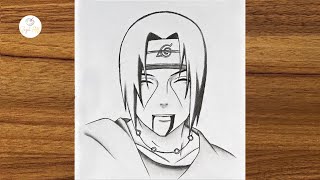 How to Draw Itachi Uchiha step by step  How to draw anime step by step  Itachi drawing tutorial [upl. by Obel668]