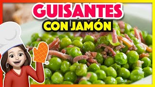 Cómo hacer GUISANTES CON JAMÓN 🤩 Receta fácil y muy rápida [upl. by Annoif]