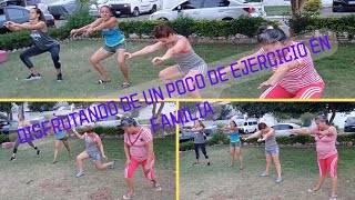 Haciendo ejercicio con mi mamá al aire libre ejercicio [upl. by Alexandr]