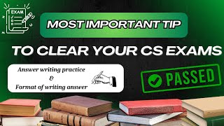 Most IMPORTANT Tip to clear CS EXAMS Answer writing practice and Format of Answers [upl. by Wetzell]