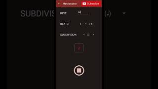FREE Metronome 60 BPM  Beat 24  Subdivision ♩ Note  Lesson 110 shorts viral trending [upl. by Massab]