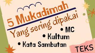 Mukadimah Singkat Yang Sering Dipakai [upl. by Ellerahc111]