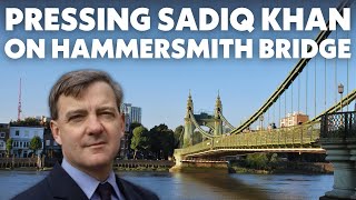 Tony Devenish asking Sadiq Khan about Hammersmith Bridge closed for 5 years [upl. by Oicatsana146]