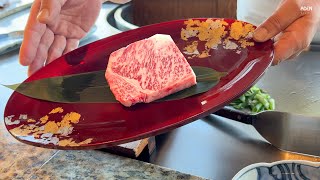 The Art of Cooking A5 Wagyu  Teppanyaki in Tokyo [upl. by Drawde]