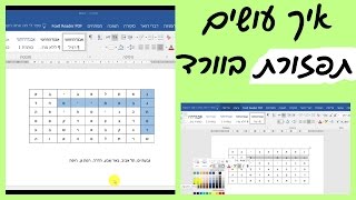 איך להכין תפזורת בתוכנת וורד [upl. by Gnuhc260]