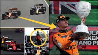 Lando Norris wins the Dutch GP with British star prevailing after regaining lead from Max Verstappen [upl. by Eibreh]