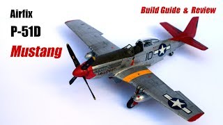 Airfix P51D Mustang Red Tails  172 Scale Plastic Model Kit  Build amp Review [upl. by Doreg]