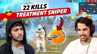 Amit Bhai Challenged Me with Treatment Sniper Solo Vs Squad  Free Fire Max [upl. by Manup]