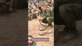 Snake bite army Jawan nsg army snake cobra cobracomondo [upl. by Edette873]