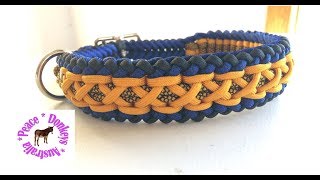 Modified Sanctified Criss Cross  adjustable paracord dog collar [upl. by Bomke]