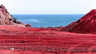 Ruby Red Beach  Hormuz Island Iran 🇮🇷 [upl. by Mikahs]