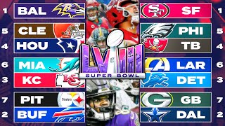 Full NFL Playoff Predictions 2024 Who Will Win The Super Bowl [upl. by Menon]