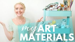 ART MATERIALS What I use the most  Katie Jobling Art [upl. by Anyk]