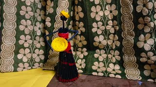 How Do Make Afrikalı Kadın  DIY African Doll From Newspaper  Gazeteden Afrikalı Kadın yapımı [upl. by Ennovyahs]