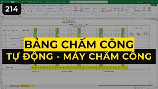 Bảng Chấm Công Tự Động Trong Excel Tô Màu Cuối Tuần và Tự Động Cập Nhật Dữ Liệu từ Máy Chấm Công [upl. by Eirek679]