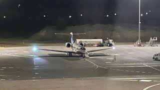 A Qatar Executive Gulfstream G650ER landing at Perth airport [upl. by Buxton171]