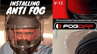 Installing Anti Fog Lens  FOGOFF  Photochromatic lens [upl. by Anauq]