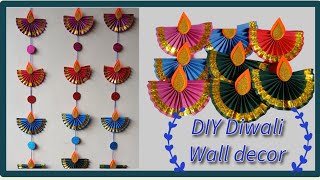 Diwali Decoration ideas DIY Diwali home decor Easy and Quick Diwali Wall decoration [upl. by Ynney289]