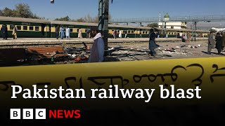 Pakistan railway bomb blast kills at least 25  BBC News [upl. by Maryjane]