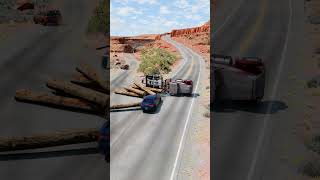 Realistic Highway Car Crashes 73  BeamNGdrive [upl. by Colis]