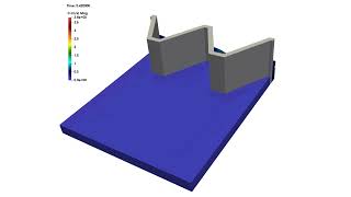 V Shape Weir Flow Subcritical Condition wOpenFOAM [upl. by Enoval]