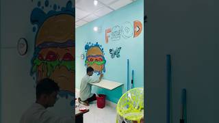 fastfood shop wall painting viralvideo artist [upl. by Lordan]