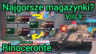 Najgorsze magazynki w WoT Blitz Omówienie linii do Rinoceronte [upl. by Howarth]