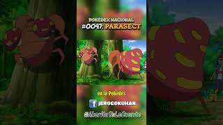 CURIOSIDADES DE PARASECT pokemon parasect paras pokémonrojofuego pokemonverdehoja shorts [upl. by Ecnatsnok]