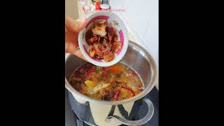 spicy sour Mustard Green Stew Chai Bury full subtitles សម្លរម្ជូរបែបចិន ងាយៗតែឆ្ងាញ់🍲🤤🥵 [upl. by Berners]