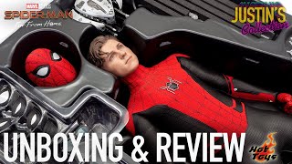 Hot Toys SpiderMan Upgraded Suit Far From Home Unboxing amp Review [upl. by Minsk491]