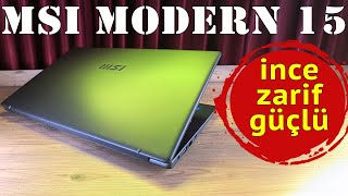 MSI Modern 15 F13MG inceleme  Öğrencilerin ve profesyonellerin yanından ayırmayacağı laptop [upl. by Donnelly]