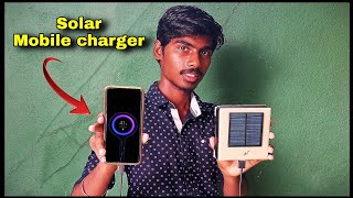 Solar Mobile charger  how to make mobile charger from solar panel  Research Tamilan [upl. by Giselbert]