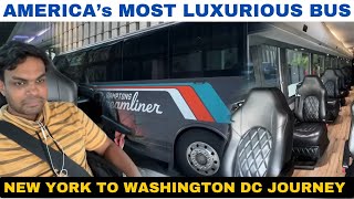 Inside America’s Most Luxurious Bus  Premium Bus Journey From New York to Washington DC [upl. by Rea]