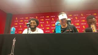 Postgame press conference after USC’s win over Utah State Lincoln Riley and player [upl. by Miranda]