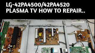 5 LG 42PN4500TA PLASMA REPAIR not va vs voltage  ysus short [upl. by Norad]