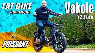 Nouveau FAT BIKE électrique tout équipé VAKOLE Y20 pro  vélo ville idéal [upl. by Ifill]